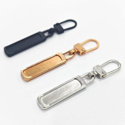 Zipper Pull Replacement, Detachable Zipper Pull Tabs for Jackets Backpacks Luggage Purses Coats – Easy to Install, Durable Zinc Alloy – Available in Black, Gold, Silver (6 Pack Silver) - color: Silver