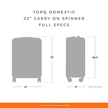 Briggs & Riley 22 Inch Carry-On Luggage with Wheels - Small Rolling Hard Shell Heavy Duty Suitcase with Front Laptop Compartment - 360 Spinner Wheels - Torq Collection - Hunter Green - color: Hunter, size: 22'"