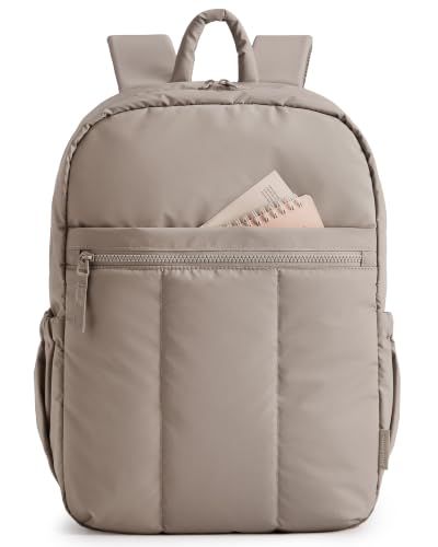 BAGSMART Backpack for Women, Travel Backpack with Large Side Pocket, 15.6 Inch Work College Backpack Purse, Waterproof Business Teacher Laptop Bag, Camel - color: 15.6 In-camel, size: Standard 15.6 Inch