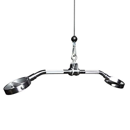 REP Fitness LAT Pulldown and Low Row Cable Machine Attachments and Functional Trainer Attachments – Curl Bar, D-Handle, Ankle Cuff, Tricep Rope, Sports Handle, Straight Bar, Row, Chinning Triangle - style: 38 Solid Pro-Style Lat Bar