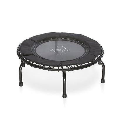 JumpSport 39" Essential Fitness Trampoline | Model 220, 230, 250 | Exercise Trampoline | 30 Low-Impact Bungees Rebounder for Adults - color: Black