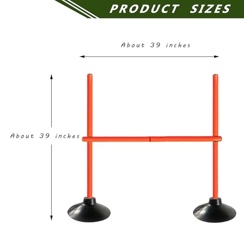 TNZMART 3.3 FT Agility Poles Adjustable Hurdles for Soccer Football Speed Training Equipment Track and Field - color: Orange, style: 6 groups