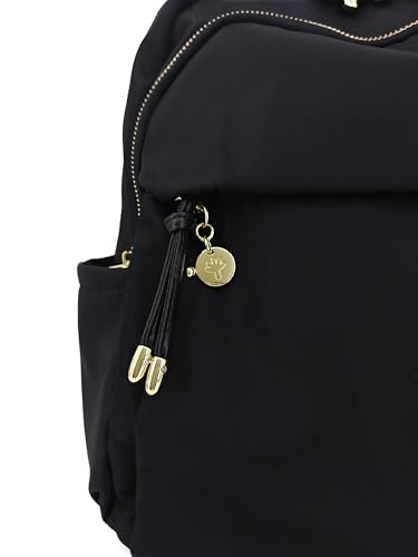 M-ioi-M Small Backpack Purse for Women, Fashion Nylon Daypack with Gold Hardware, Lightweight Water-Resistant Casual Commuting Bag for Work, College, City Walks, Fits up to 12" Tablet (Black, Small) - color: Black,small