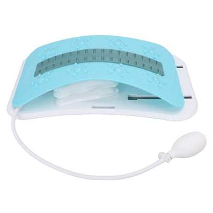 Back Stretcher for Lower Back Pain Relief, Pneumatic Adjustable Arch Lumbar Support with Manual Air Pump, Cracking Device, Ergonomic Spine Decompression Board