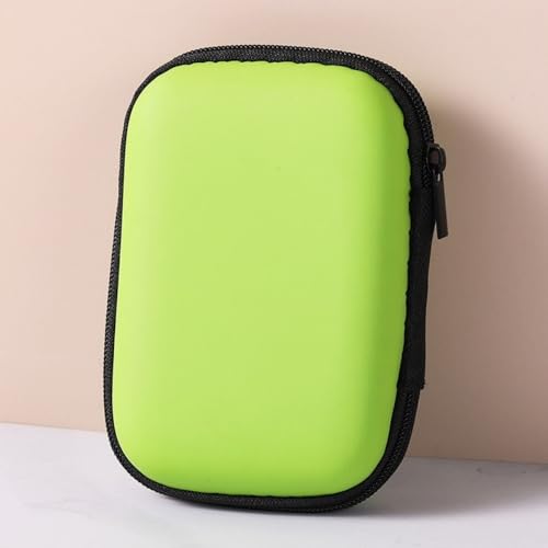 Compact Zipper Cable Storage Bag, Mini Portable Electronic Organizer Case, Travel Pouch for Earphone Headphone, SD TF Card, USB Flash Drive, Charger and Daily Electronic Accessories green - color: green