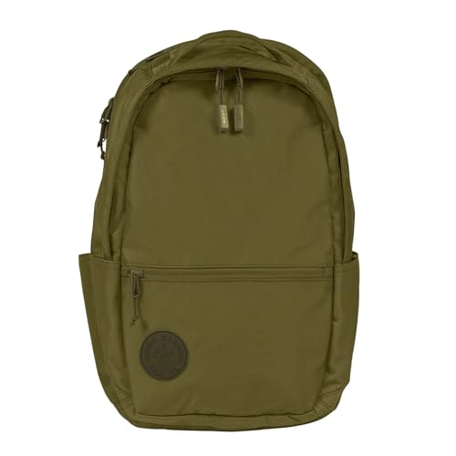 Baboon to the Moon City Backpack 24L Water Resistant Laptop Backpack for Travel Work and Daily Commute, Olive Ballistic Nylon Computer Backpack with Chest Strap - color: Olive