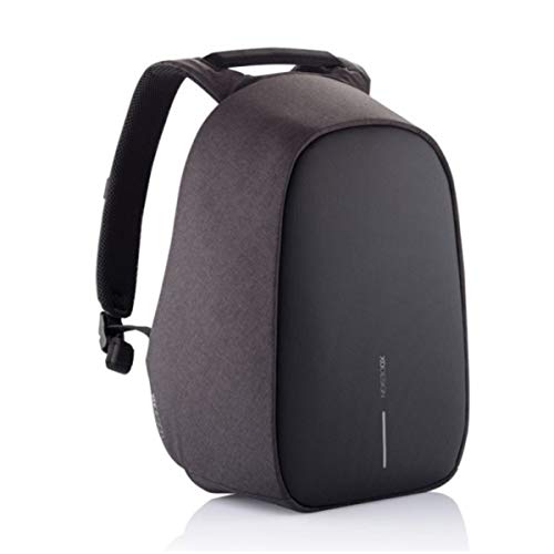 XDDesign Bobby Hero 20 Liter Anti Theft Laptop Backpack with Padded 17" Laptop Sleeve, Recycled Material, Water-Repellent, USB Charging Port, travel backpack carry on flight approved for men, women - color: Black, size: X-Large