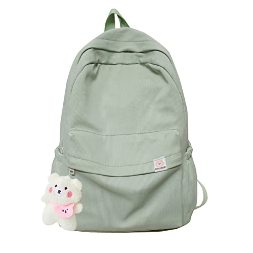 Eagerrich Aesthetic Cute School Backpack for Teens Girls Laptop Bag - color: Sage Green