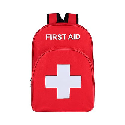 First Aid Bags Empty First Aid Backpack Empty Medical Storage Bag for First Aid Kits Pack Emergency Hiking Backpacking Camping Cycling Riding Climbing Travel Car - color: Red