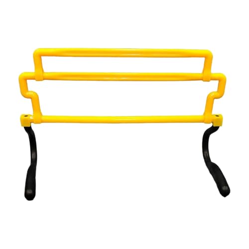 Speed Hurdles for Agility Training, Adjustable 4 Heights 15-36cm (6-14 inch) PP Football Hurdles for Speed, Soccer, Rugby, Yellow