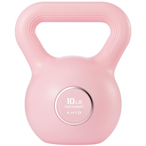KHTO Kettlebells Fitness Exercise-Pink Strength Training Kettlebell Sets,Dumbbell Weights for Home Gym Equipment - style: 10LB