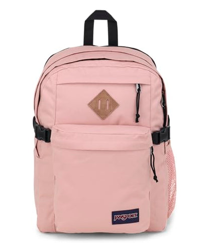 JanSport Main Campus Backpack - Travel or Work backpack w 15-Inch Laptop Sleeve and Dual Water Bottle Pockets, Misty Rose - color: Misty Rose
