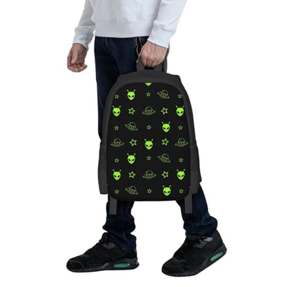 Sturdy Polyester Shoulder Pack Galaxy Alien, Anti Theft Spacious Camping Rucksack Casual Daily Bag for Men Women Fitness Outdoor Activity - color: Design (1029)