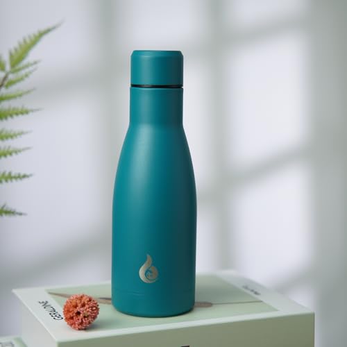 BJPKPK 12 oz Small Water Bottle, Reusable Insulated Stainless Steel Flask - color: Laguna, size: 12 Ounces