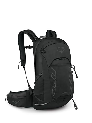 Osprey Talon 22L Men's Lightweight Hiking Backpack - Small Daypack for Travel & Camping, Black/Coal Grey, Extended Fit - color: Black/Coal Grey, size: 22L - Extended Fit