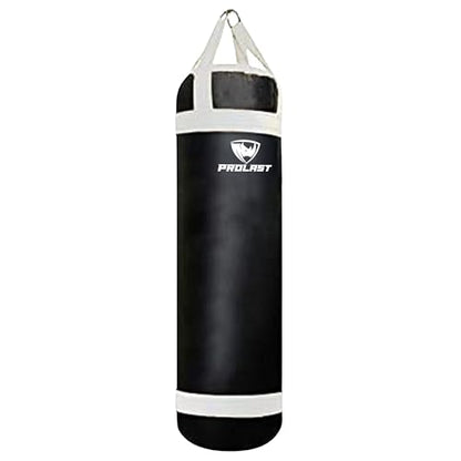 4 ft 80lb Heavy Boxing Punching Bag, Muay Thai, MMA, Strength Training Equipment, Hanging, Rhino Logo, Two Tone - color: Black / White, style: Unfilled