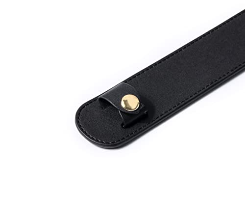 Leather Shoulder Strap Pad for Designer Trendy Bags - color: Black
