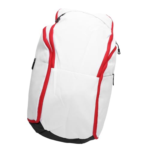 Basketball Backpack with Laptop Compartment, Large Capacity, Wet and Dry Segregation, Water, Lightweight Sports Backpack for Exercise Supplies and Daily Commute - color: White Red