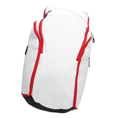 Basketball Backpack with Laptop Compartment, Large Capacity, Wet and Dry Segregation, Water, Lightweight Sports Backpack for Exercise Supplies and Daily Commute - color: White Red