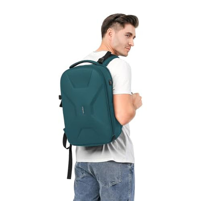 MOSISO 15.6-16 inch 35L Laptop Backpack with USB Charging Port for Women Men, Waterproof Hardshell Travel Business Computer Bag, Anti-Theft Daypack with Luggage Strap, Teal Green - color: Teal Green