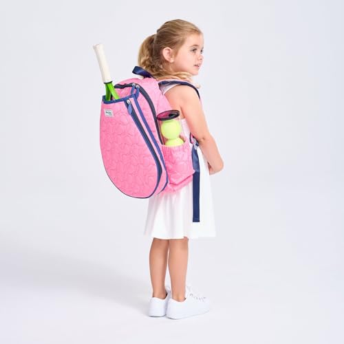 Ame & Lulu Little Love Tennis Backpack - color: Quilted Pink Tennis Balls