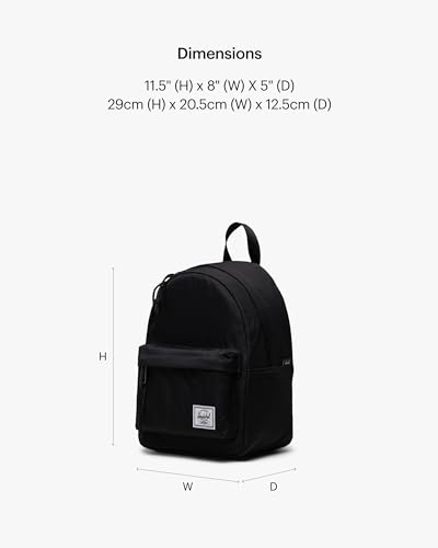 Herschel Classic Backpack, Black,Mod Mini - 6.5L - color: Black, size: Mod Mini - 6.5L