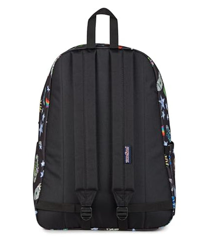 JanSport SuperBreak Plus Backpack with Padded 15-inch Laptop Sleeve and Integrated Bottle Pocket - Spacious and Durable Daypack for Work and Travel, Galaxy Glam - color: Galaxy Glam