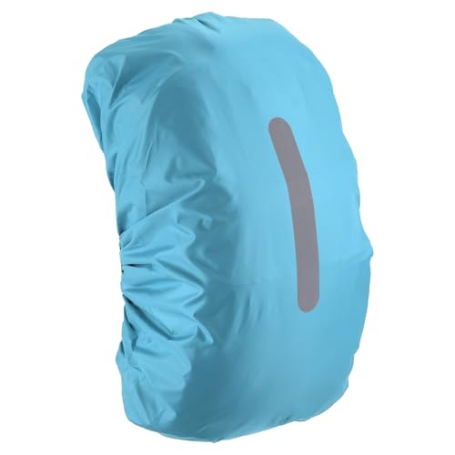 M METERXITY Backpack Rain Cover - Waterproof Lightweight Cover with Vertical Reflective Strap, Apply to Cycling/Mountain Climbing (75-85L, XXL, Light Blue)