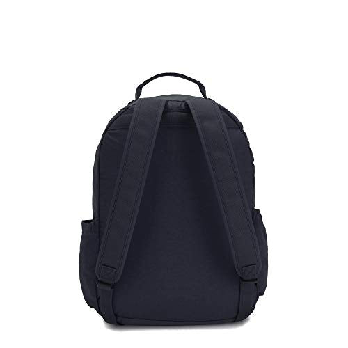 Kipling Women's Seoul 15" Laptop Backpack, Durable, Roomy with Padded Shoulder Straps, Built-In Protective Sleeve - color: Blue Bleu, size: 12.75''L x 17.25''H x 8''D
