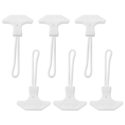 AYLIFU Heavy-Duty Zipper Pull Zipper Pull Replacement Zipper Repair Kit White 2.83×1.37inch for Backpacks Luggage Refrigerated Bags Sports Equipment Handbags Jackets 6PCS