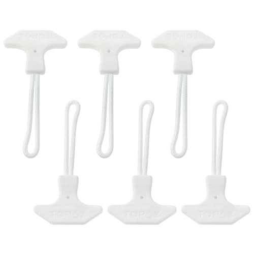 AYLIFU Heavy-Duty Zipper Pull Zipper Pull Replacement Zipper Repair Kit White 2.83×1.37inch for Backpacks Luggage Refrigerated Bags Sports Equipment Handbags Jackets 6PCS