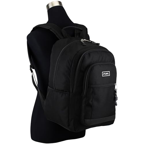 FUEL Laptop Durable Hiking Travel Commuter Carry On Casual Daypack Classic Bag Backpack, Black - color: Black