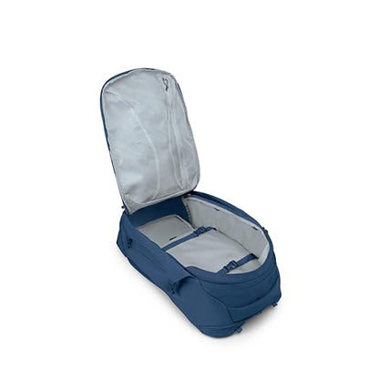 Osprey Farpoint 40L Men's Travel Backpack - Carry On Bag with Laptop Sleeve and Toiletry Pocket, Antique Blue - color: Antique Blue, style: 40l