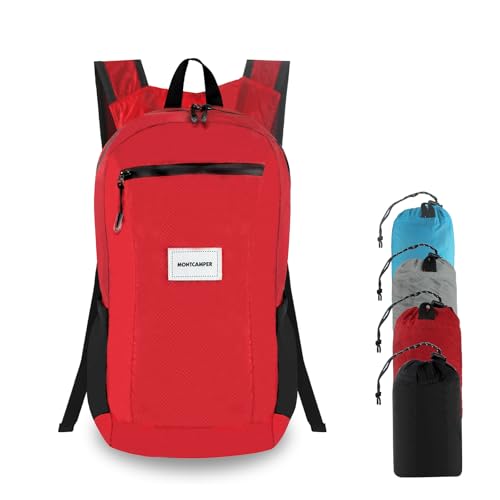 Hiking Daypack - Lightweight & Water-Resistant Portable Backpack for Travel, Camping, Outdoor Adventures(20L, red) - color: Red, size: 20L