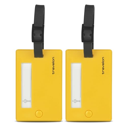 Travelon Set of 2 Tags - color: Neon Yellow
