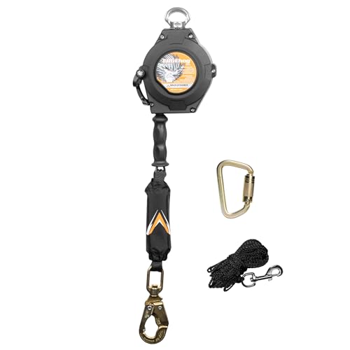 Malta Dynamics Edgehog Self Retracting Lifeline – 20’ Leading Edge Fall Protection Yoyo Cable, Class 2 Retractable Lanyard with Quick-Action Brake, OSHA and ANSI Compliant Safety Lanyard - size: 20 Foot