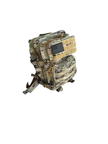 40L Tactical Backpack – 900D/1000D Molle Assault Pack, 3-Day Survival, Hiking, Camping, Travel Gear (ALL-TERRAIN CAMO) - color: All-terrain Camo