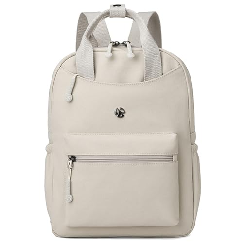 O-TBOST Small Backpack Purse for Women Fashion Travel Backpack Waterproof College Daypack (Beige) - color: Beige
