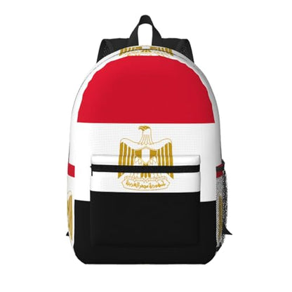 MZERSE Lightweight Carry On Backpack Egyptian Flag, Multi Pocket Travel Daypack, Casual Bag for Weekend Trips and Beach - color: Pattern (1113)