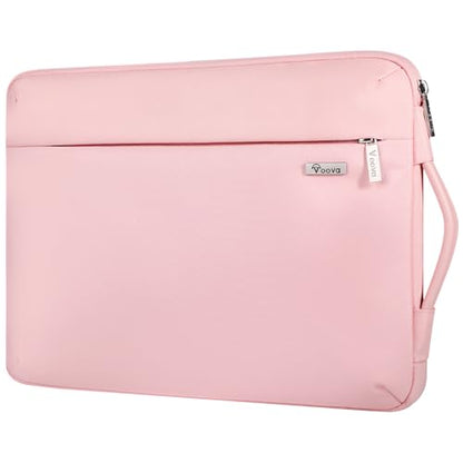 Voova Laptop Sleeve Case 15.6 16 Inch with Handle, 360° Protective Waterproof Slim Computer Bag Cover Compatible with MacBook Pro M2/M3/M4 16, HP Acer Lenovo Yoga ThinkPad Asus Laptop, Women, Pink - color: Sakura Pink, size: 15.6-16 Inch