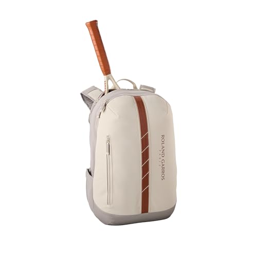 WILSON 2025 Roland-Garros Tennis Racket Bags - color: Cream/Clay/Red, size: Holds up to 2 Rackets