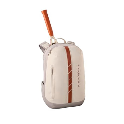 WILSON 2025 Roland-Garros Tennis Racket Bags - color: Cream/Clay/Red, size: Holds up to 2 Rackets