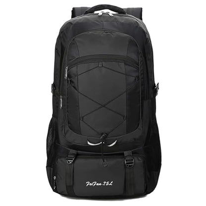 75L Hiking Backpack Trekking Rucksack Waterproof Daypack Durable Backpack for Women Men Camping Climbing Travel Outdoor Sports Black - color: Black