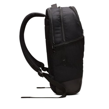 Nike Brasilia Medium Training Backpack for Women and Men with Secure Storage & Water Resistant Coating, Black/Black/White - color: Black/Black/White