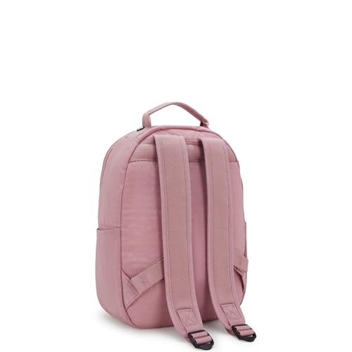 Kipling Women's Seoul Small Tablet Backpack, Durable, Padded Shoulder Straps with Tablet Sleeve - color: Flouncy Pink, size: Medium
