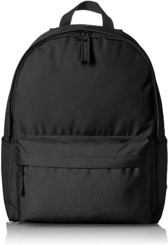 Amazon Basics Backpack for School, Travel, Study with Padded Adjustable Shoulder Straps, Spacious Compartment, Water Bottle Pockets, Durable Classic Design, Black - color: Black, size: 1-Pack