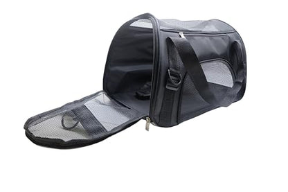 ZaneSun Cat Carrier,Soft-Sided Pet Travel Carrier for Cats,Dogs Puppy Comfort Portable Foldable Pet Bag Airline Approved (Medium-Black) - color: Medium-Black