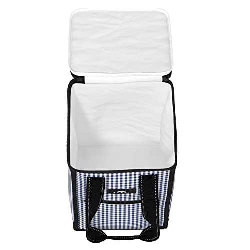 SCOUT Pleasure Chest - Soft, Lightweight, Insulated Cooler, Fits 5 Wine Bottles, Cooler for Beach, Pool, Boat, and Picnics - color: Brooklyn Checkham
