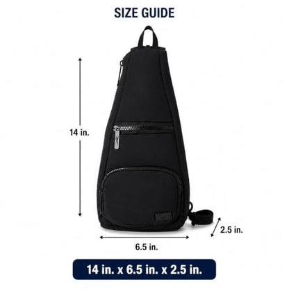 Reebok Unisex Crossbody Bag - Convertible Compact Durable Cross Body Bag for Women and Men - Gym and Travel Essentials, Size One Size, Maeve Black - color: Maeve Black