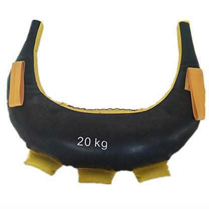 Fitness Squat Exercise Weights Sandbags, Horn Sandbag Training Exercise Dynamic Load Heavy Duty Workout Gym Sandbag for Functional Strength Training Exercises - color: Yellow